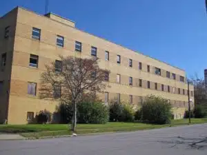 Facade of Whittaker Memorial Hospital