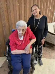 Rosaline Burrell and her daughter Patricia