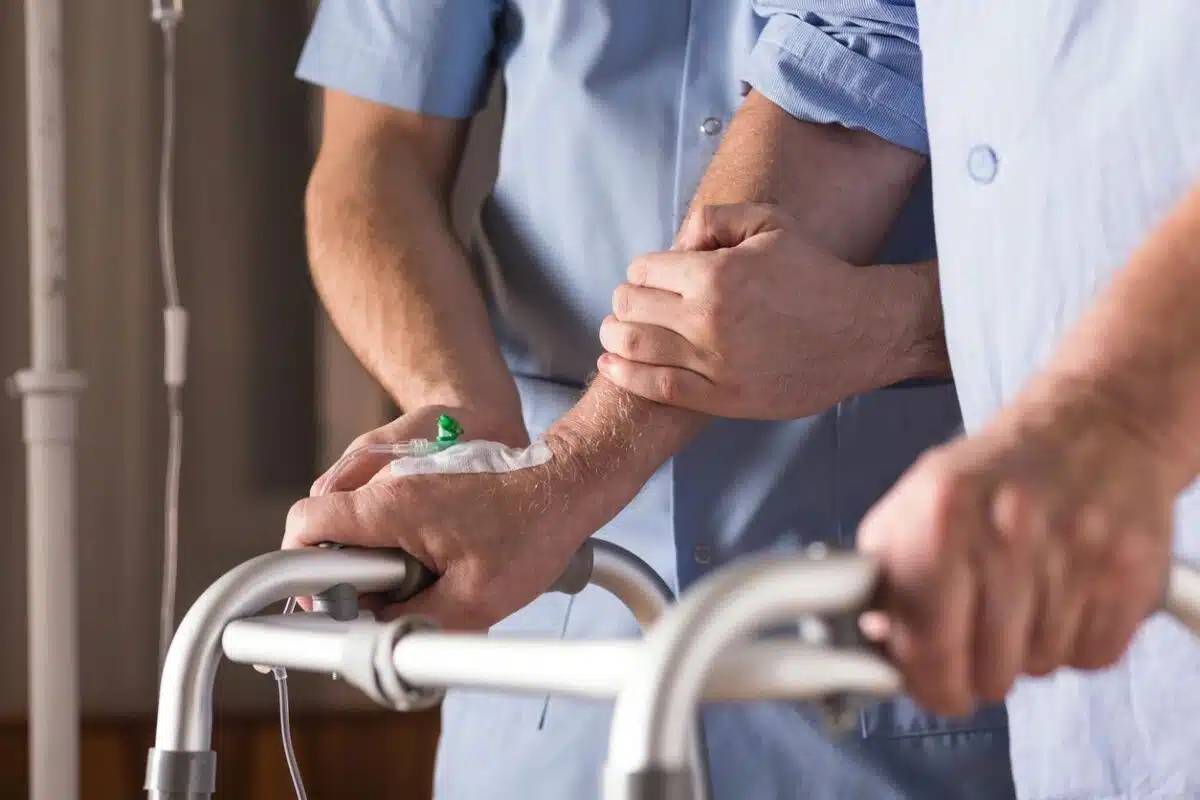stock image of nurse with patient, just showing hands