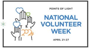 National Volunteer Week logo 2024