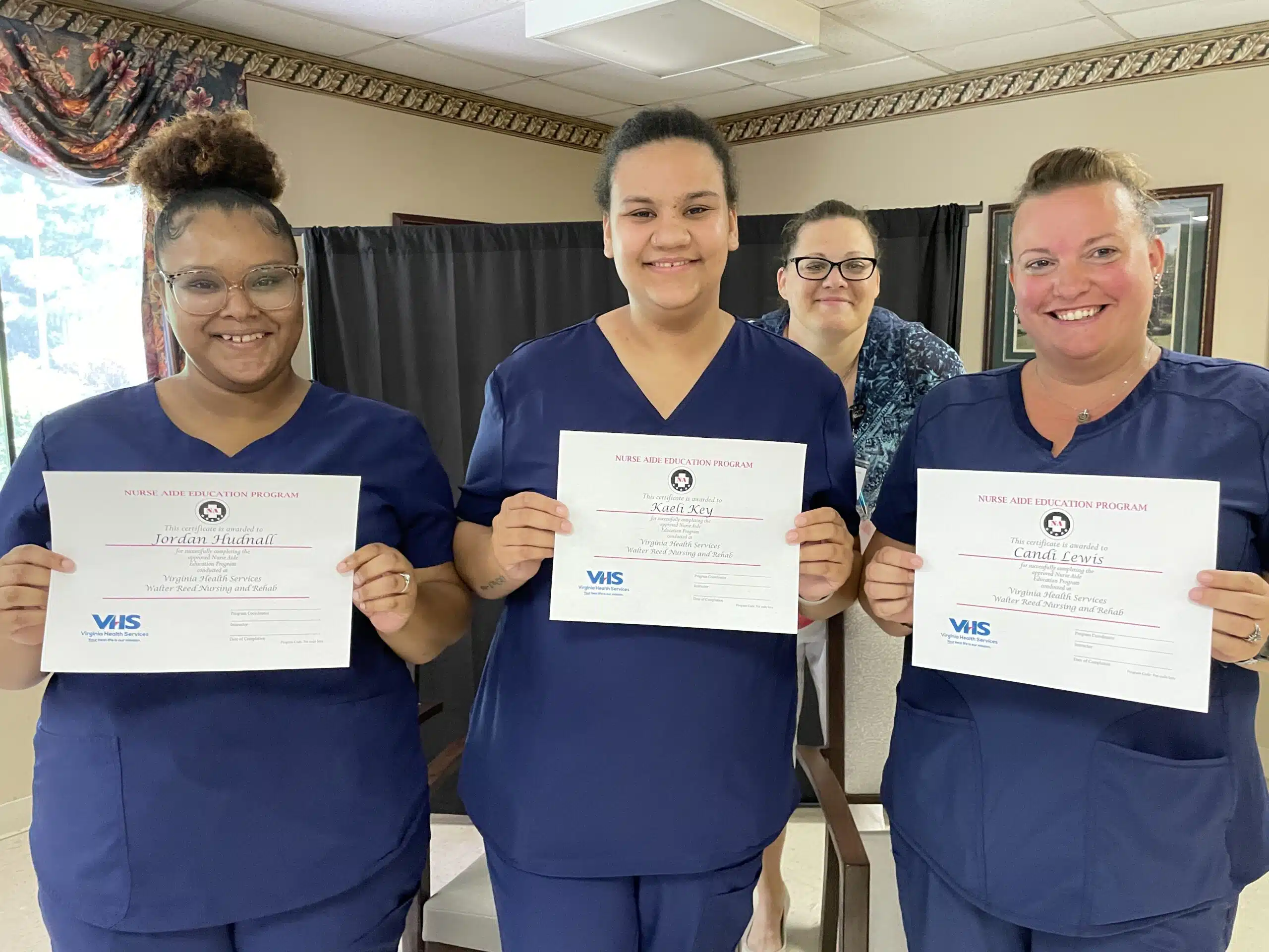 Gloucester July apprenticeship cohort in a group photo following the graduation ceremony July 9, 2024, at Walter Reed Nursing and Rehabilitation Center.