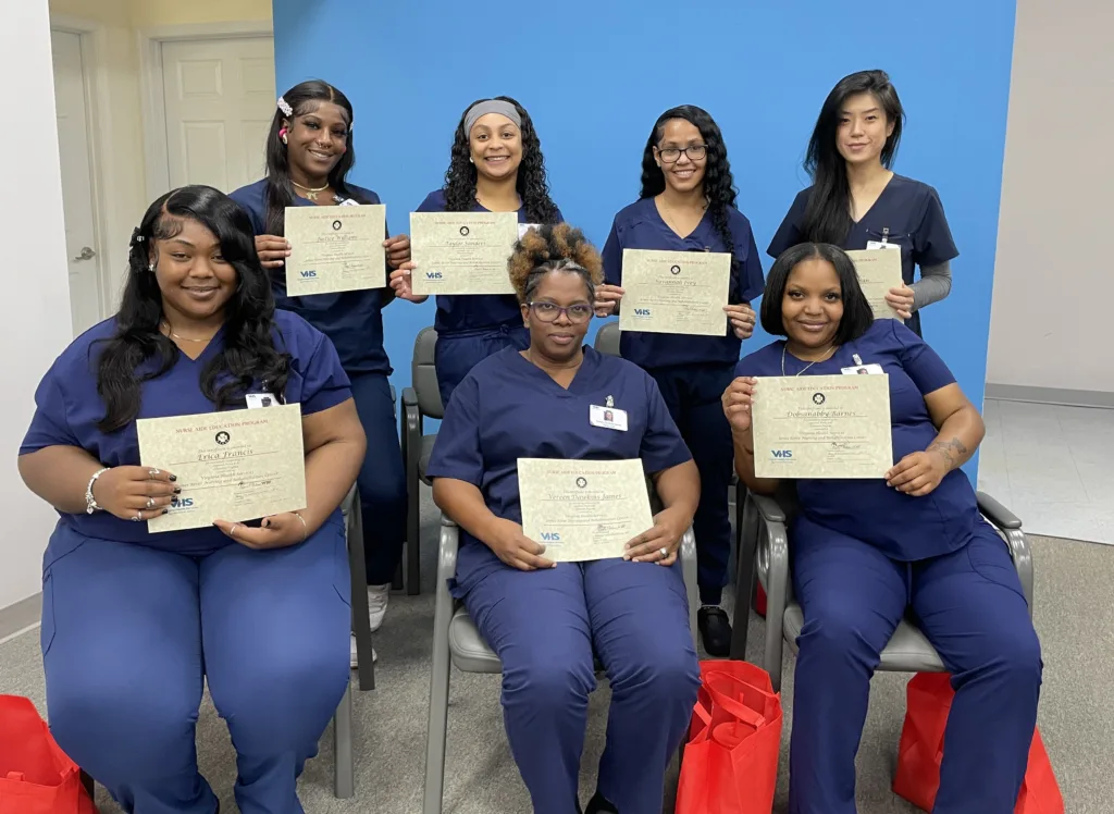August cohort graduates of the earn-as-you-learn Virginia Health Services apprenticeship program.