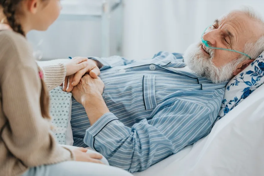 Man Receiving Hospice Care